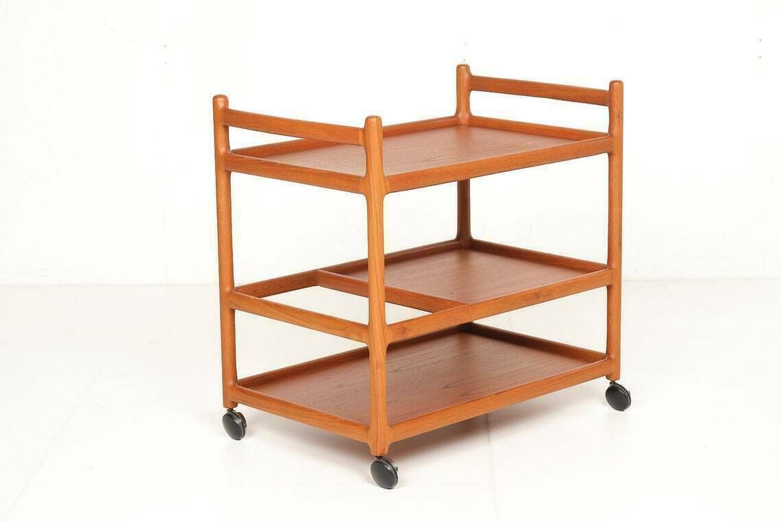 Tea Trolley, Johannes Andersen For Silkeborg, Teak, Vintage, Partly Solid photo furniture