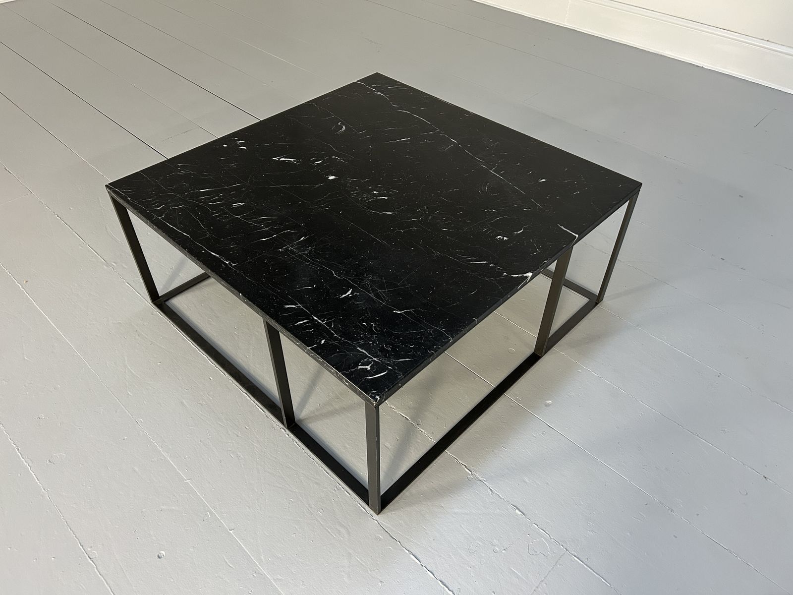 B&B Italia "Lithos" Coffee Table In Black "Marquina" Marble photo Furniture