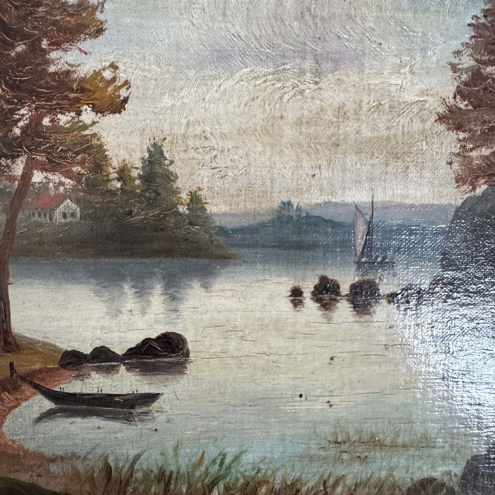 Memories Of Northern Summer. Antique Swedish Oil Painting. photo for sale