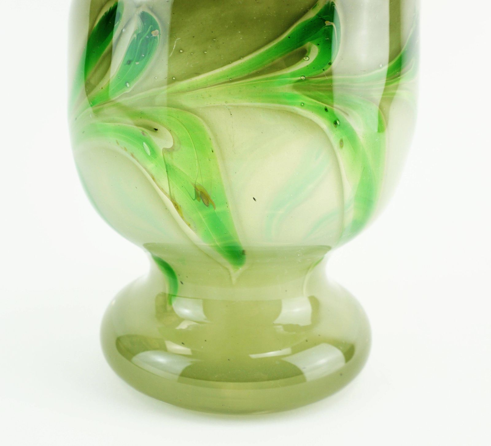 photo furniture Vintage Glass Vase By Erwin Eisch, Various Shades Of Green And Clear Glass