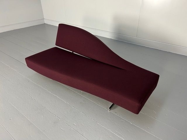 Cassina "276 Aspen" Sofa Chaise In Aubergine Purple Fabric photo vinterior
