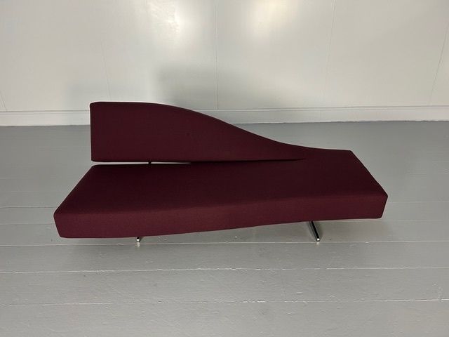 Cassina "276 Aspen" Sofa Chaise In Aubergine Purple Fabric photo buy