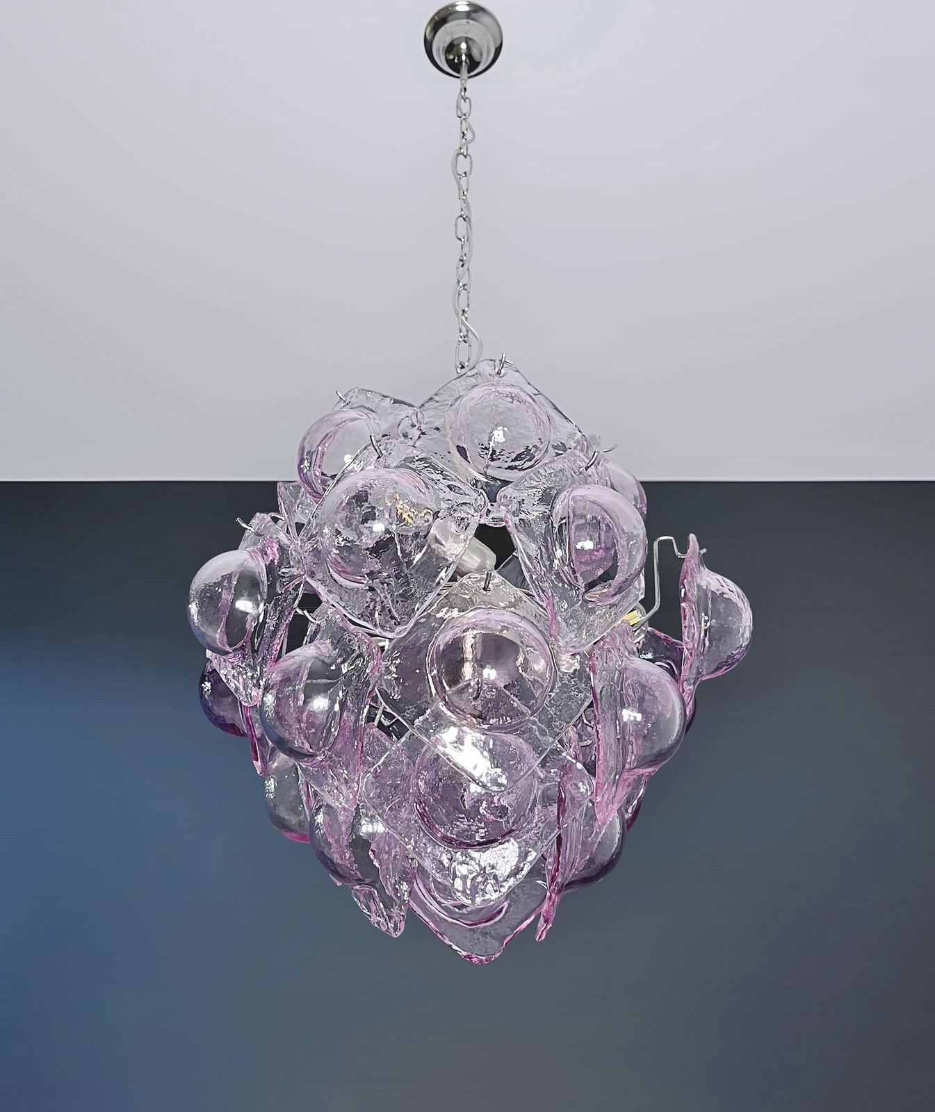 Vintage Italian Murano Chandelier   24 Glasses   "Bubbles" Model photo 750.0