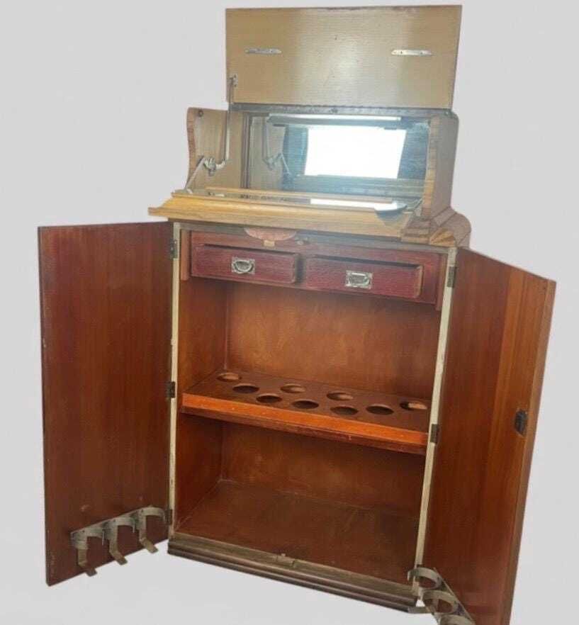 1930s Antique Art Deco Metaphoric Cocktail Drinks Cabinet photo vinterior