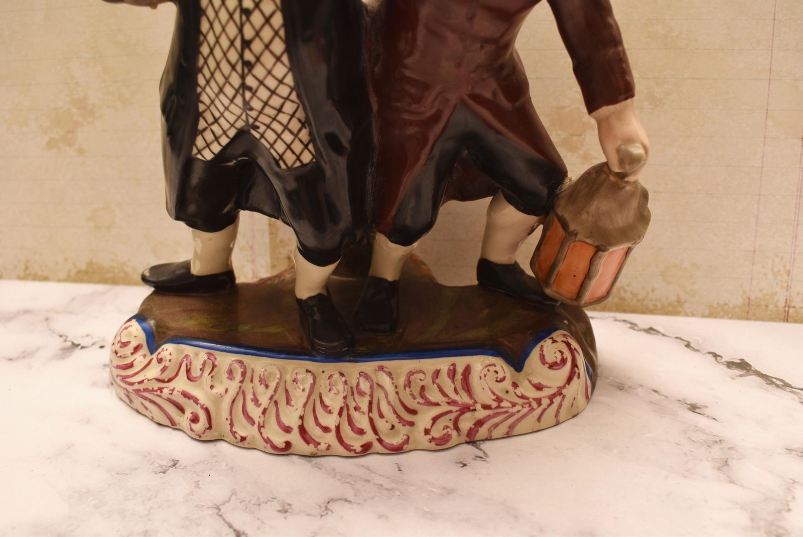 Antique Staffordshire Pottery Figure   The Drunken Parson And Clerk photo Art