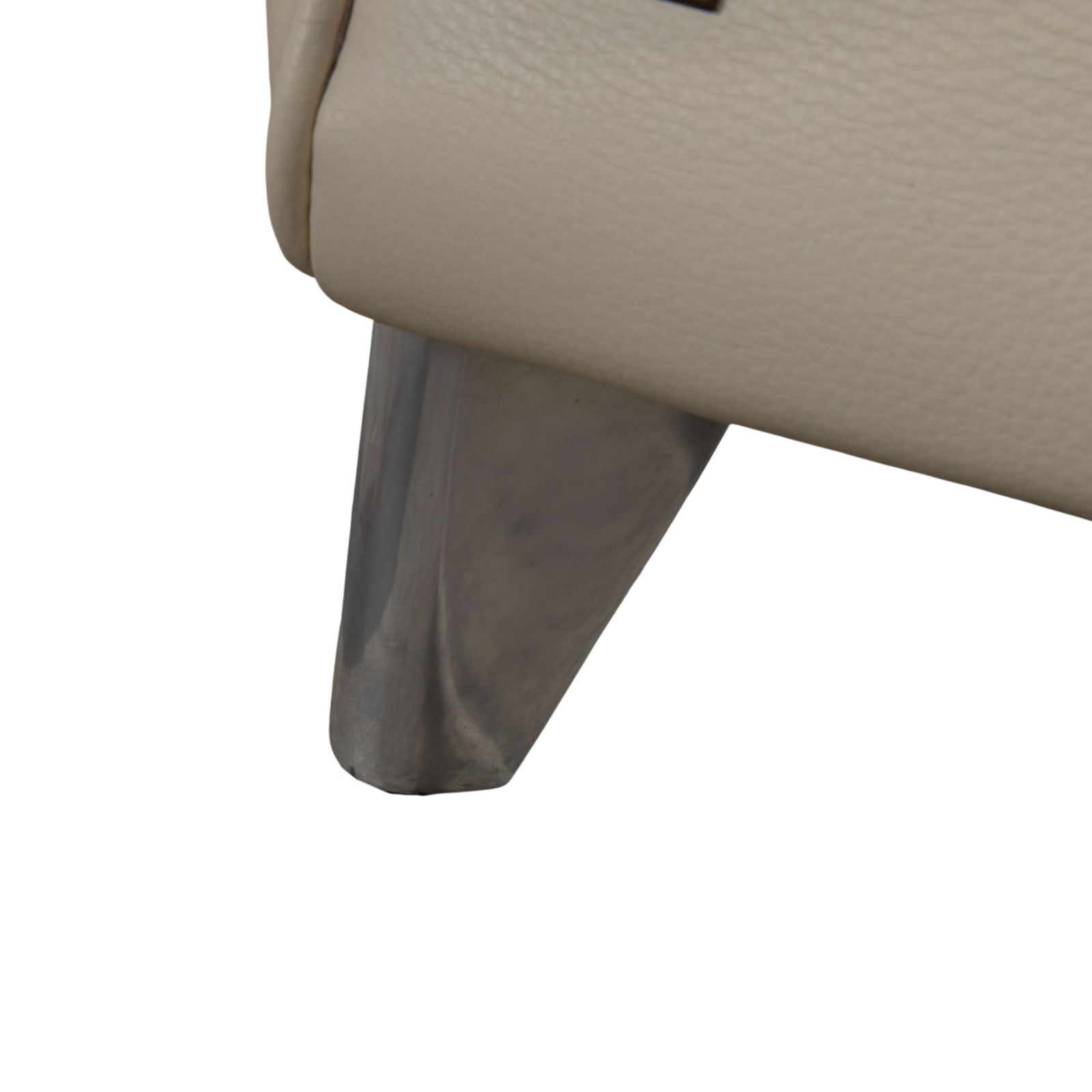 Lot de 4 chaises Bretz Rocky en cuir, beige crème, pour salle à manger photo Mobilier