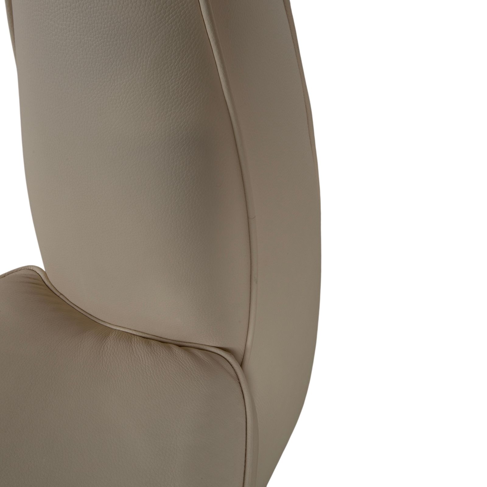 Set Of 4 Bretz Rocky Leather Chairs, Cream Beige, For Dining Room photo 3241.0