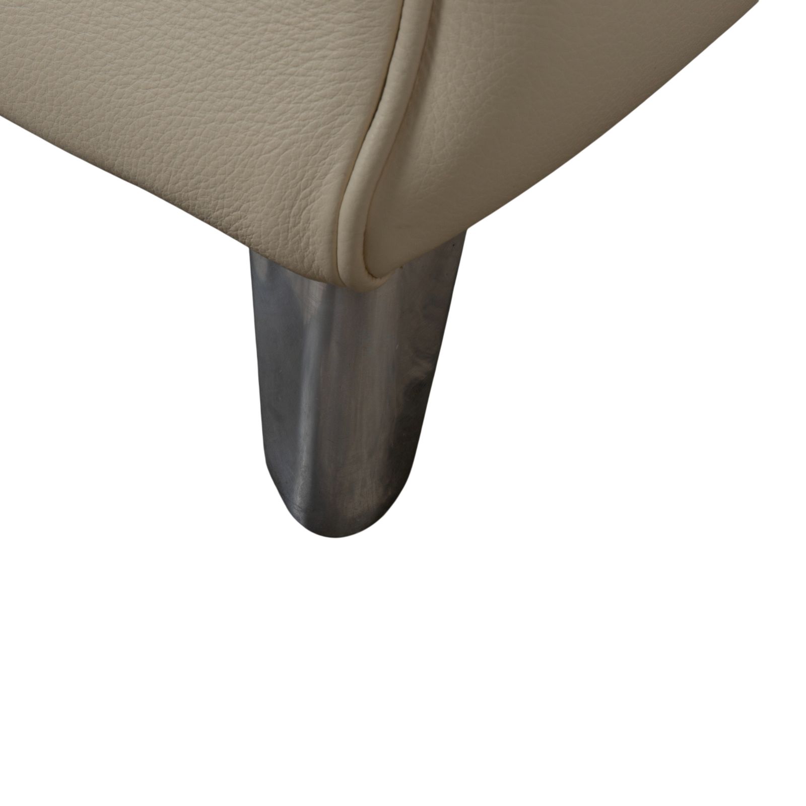 Set Van 4 Bretz Rocky Leren Stoelen, Crème Beige, Voor Eetkamer photo vintage