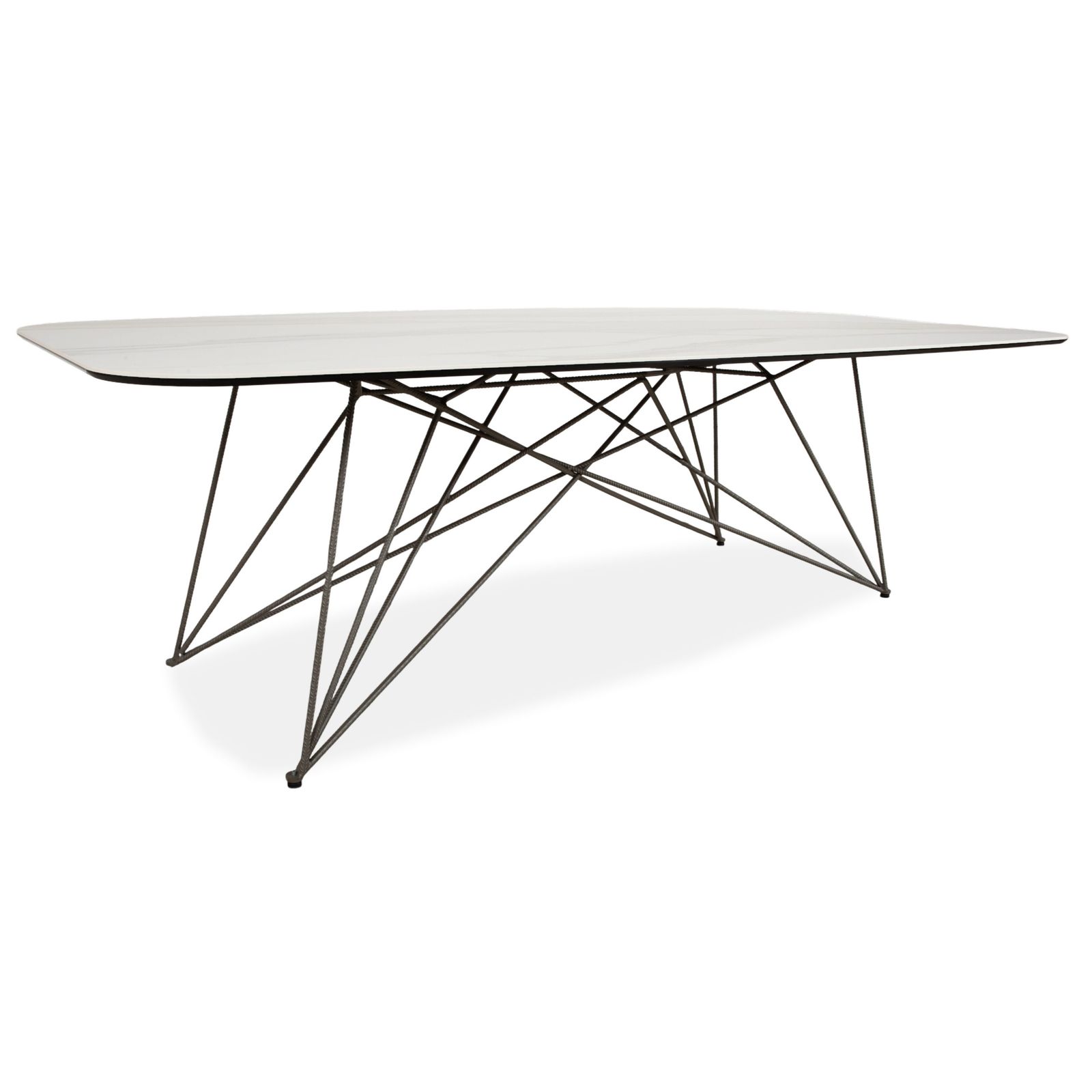 Cattelan Italia Gordon Ceramic Stone Marble Dining Table Cream Dining Room