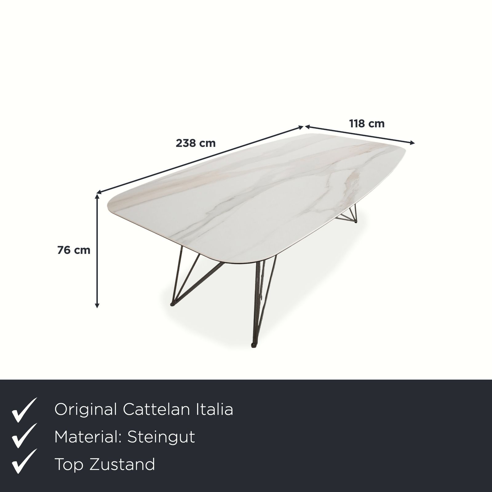 Cattelan Italia Gordon Ceramic Stone Marble Dining Table Cream Dining Room photo furniture