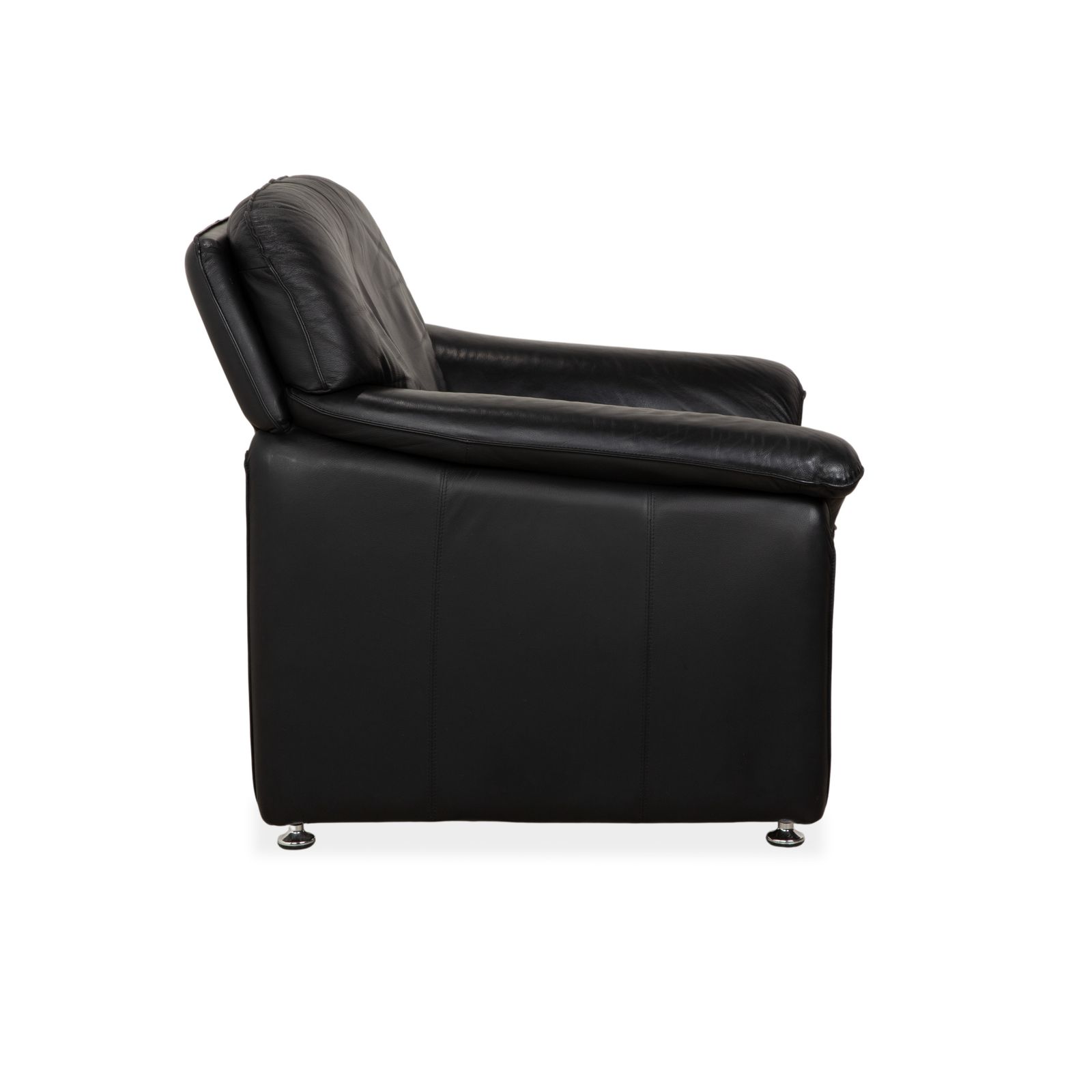photo furniture Fauteuil Lauuser Atlanta en cuir noir