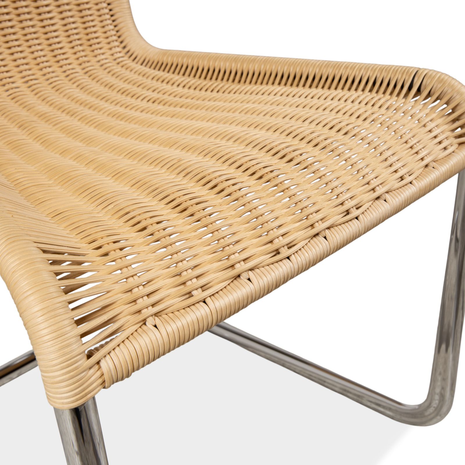 4 Piece Set Tecta B20 Wicker Chair, Beige Chrome photo Furniture