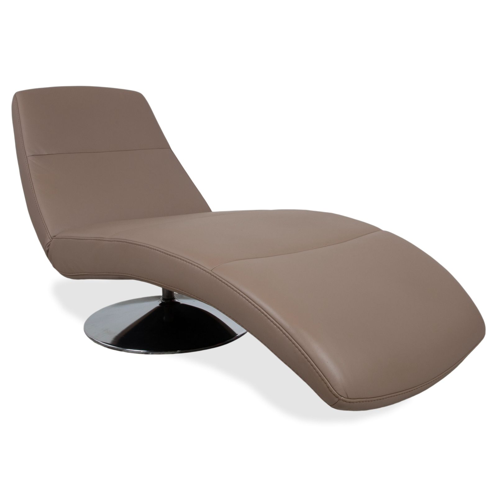 Ewald Schillig Silence Leather Lounger Brown