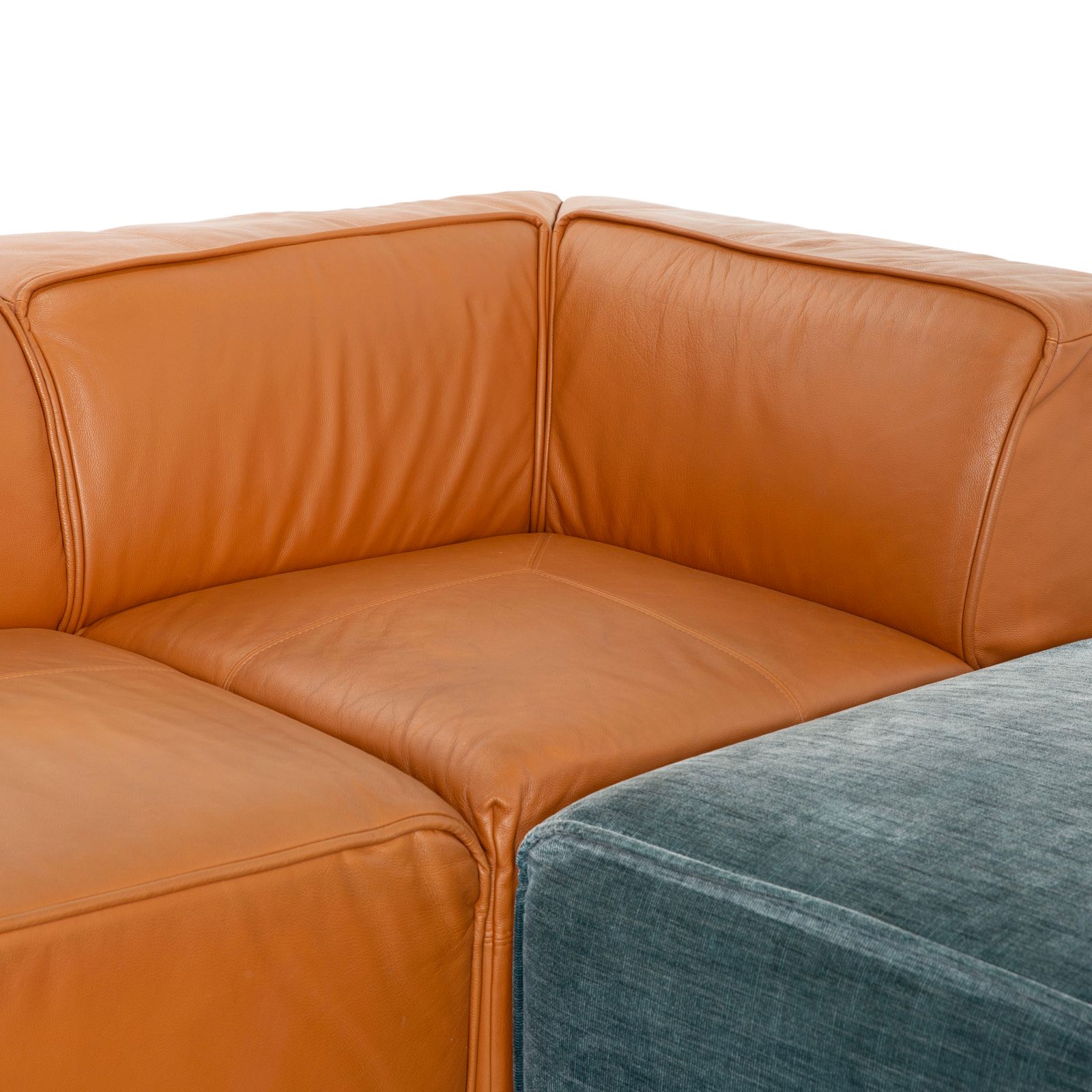 Boconcept Carmo Leather Corner Sofa Brown Cognac photo buy