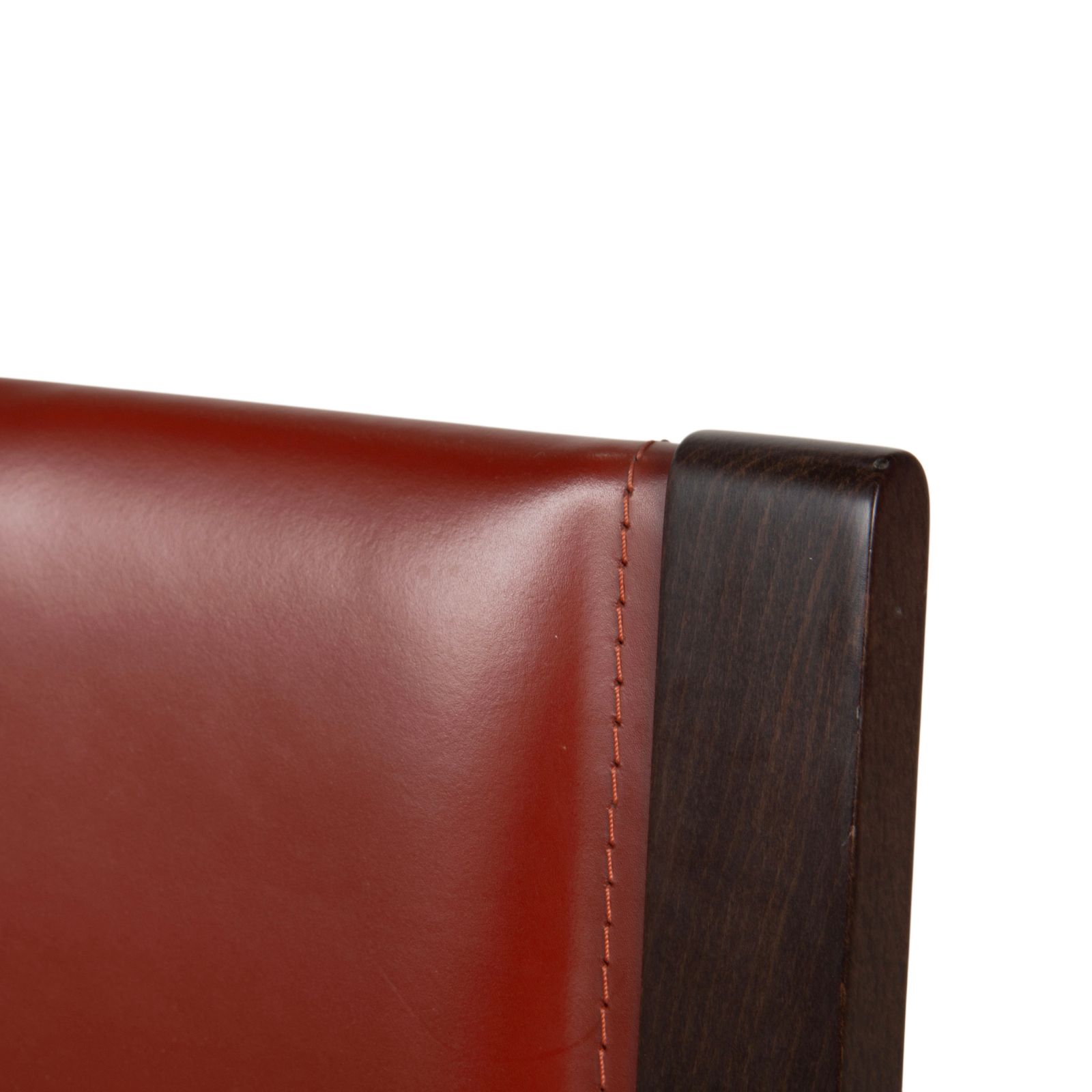 Set Of 6 Roche Bobois Chairs, Leather, Red/Brown, Wood, Dining Room photo for sale