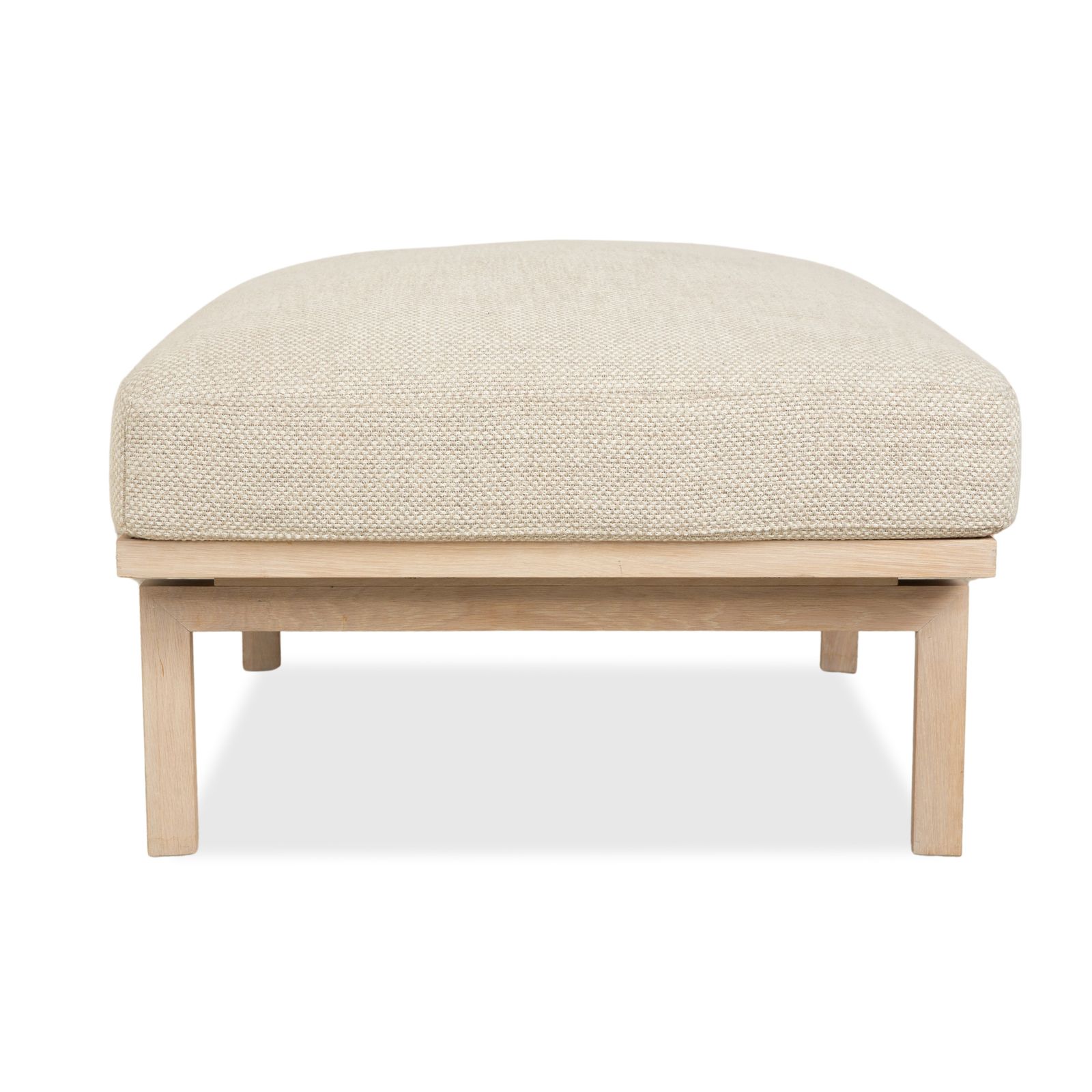 Tabouret Bolia Elton en tissu beige crème, bois gris photo vintage