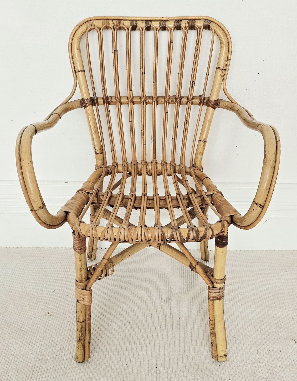 A Mid Century Italian Bamboo Chair. photo 240.0