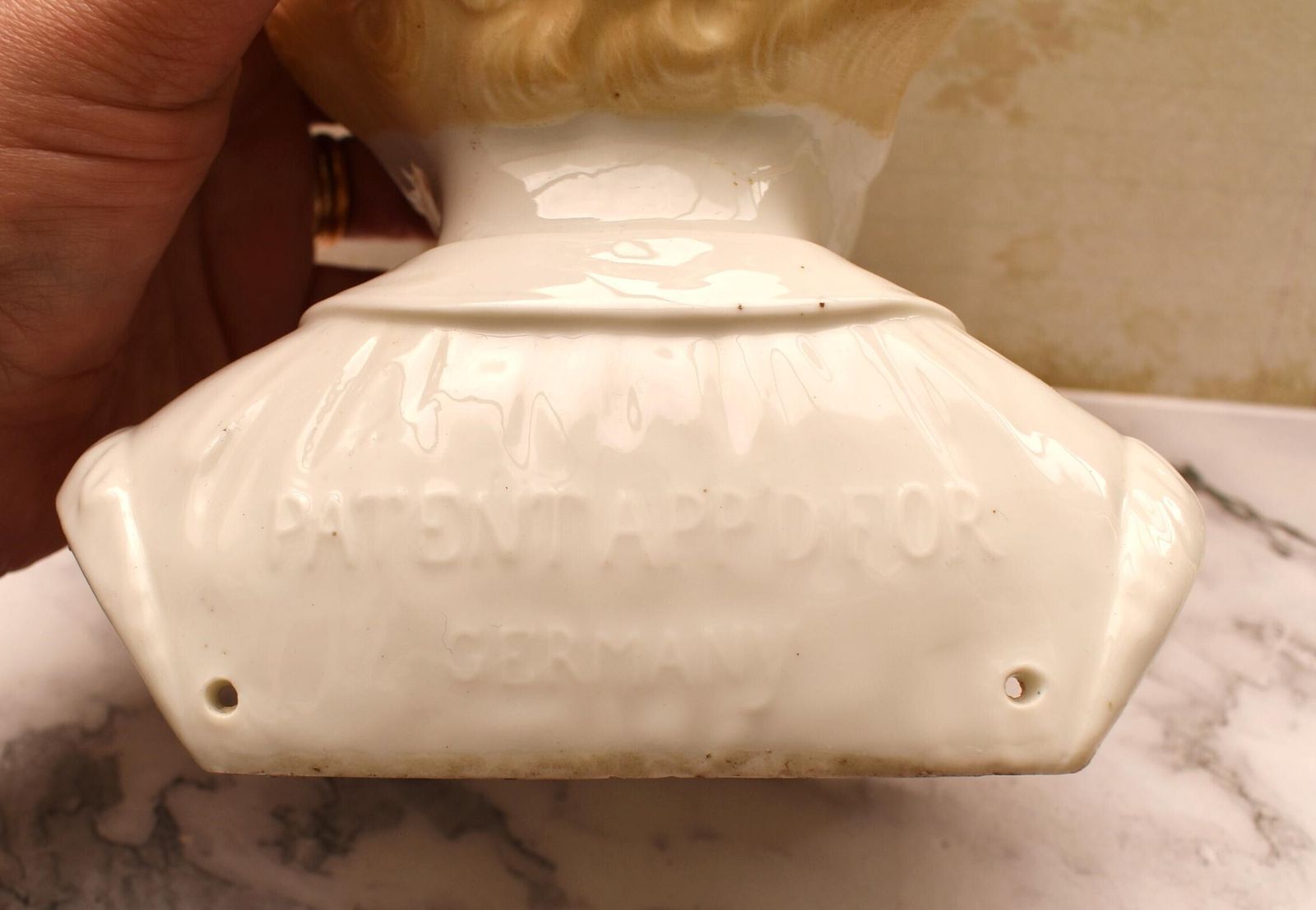 Hertwig Pet Name Large Victorian Doll Head   Amazing German Esther With Blonde Curls C1895 photo vintage