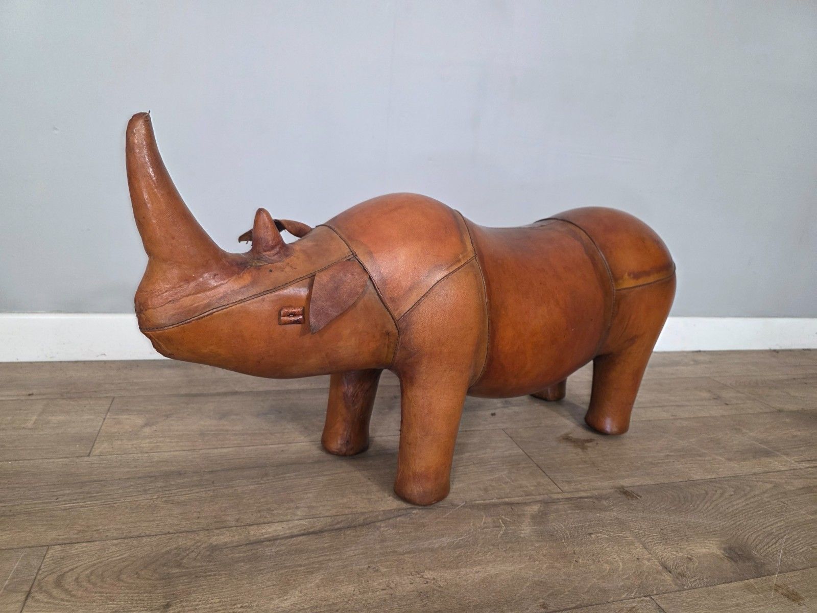 photo furniture Large Leather Dimitri Omersa For Liberty London Rhino Footstool