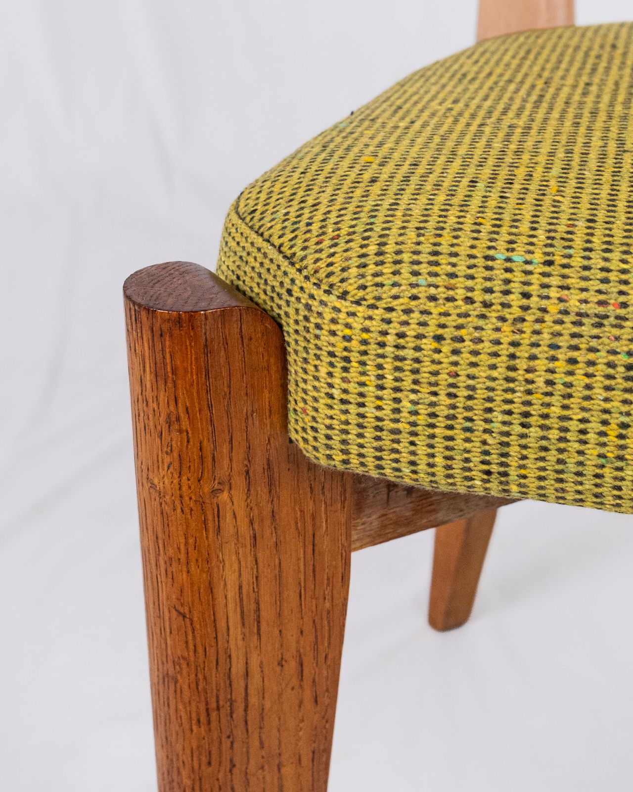 Pair Of Oak And Wool Chairs By Guillerme And Chambron, For Votre Maison, France, 1950s photo buy