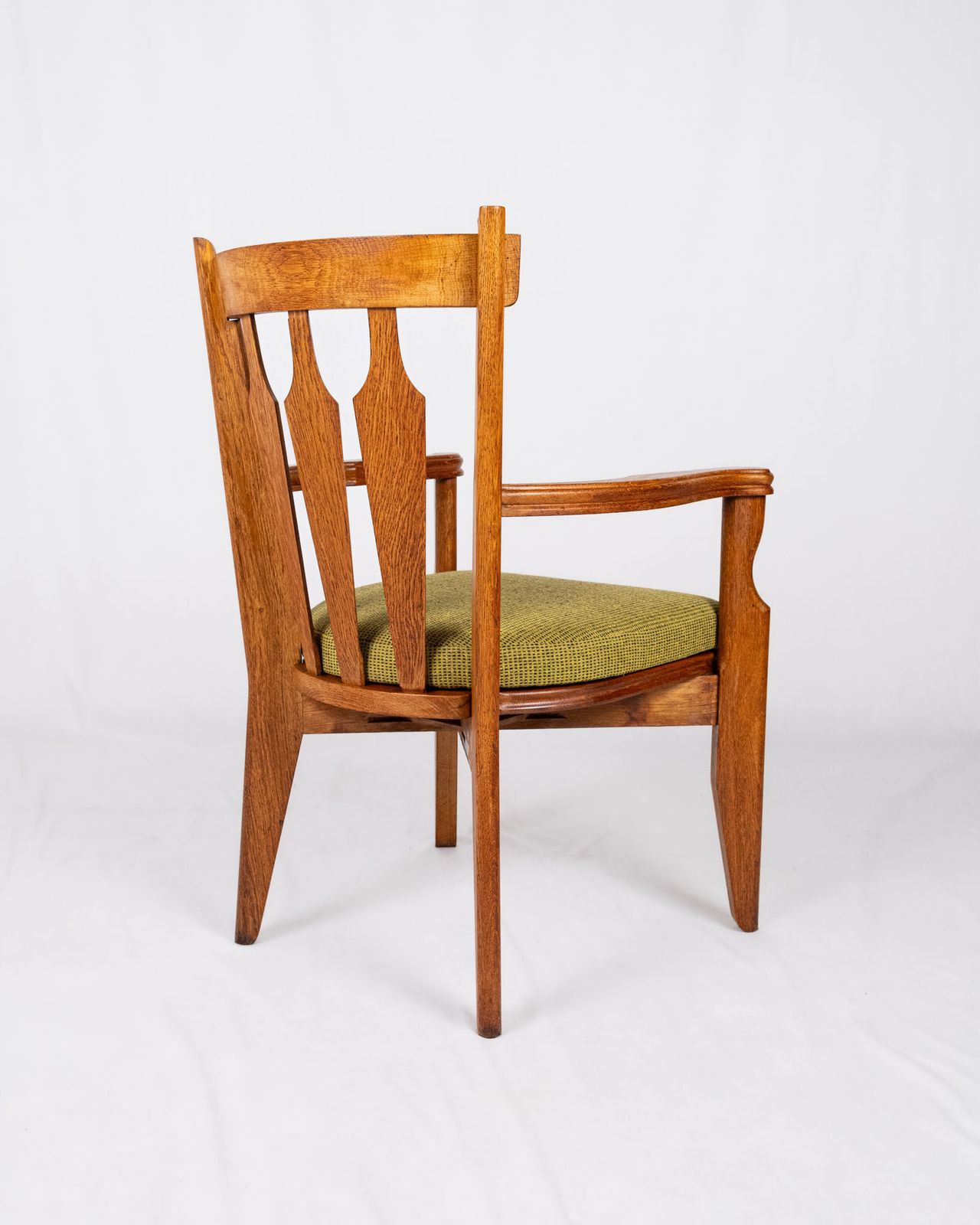 3800.0 Set Of 4 Oak And Wool Chairs By Guillerme And Chambron For Votre Maison, France, 1950s photo