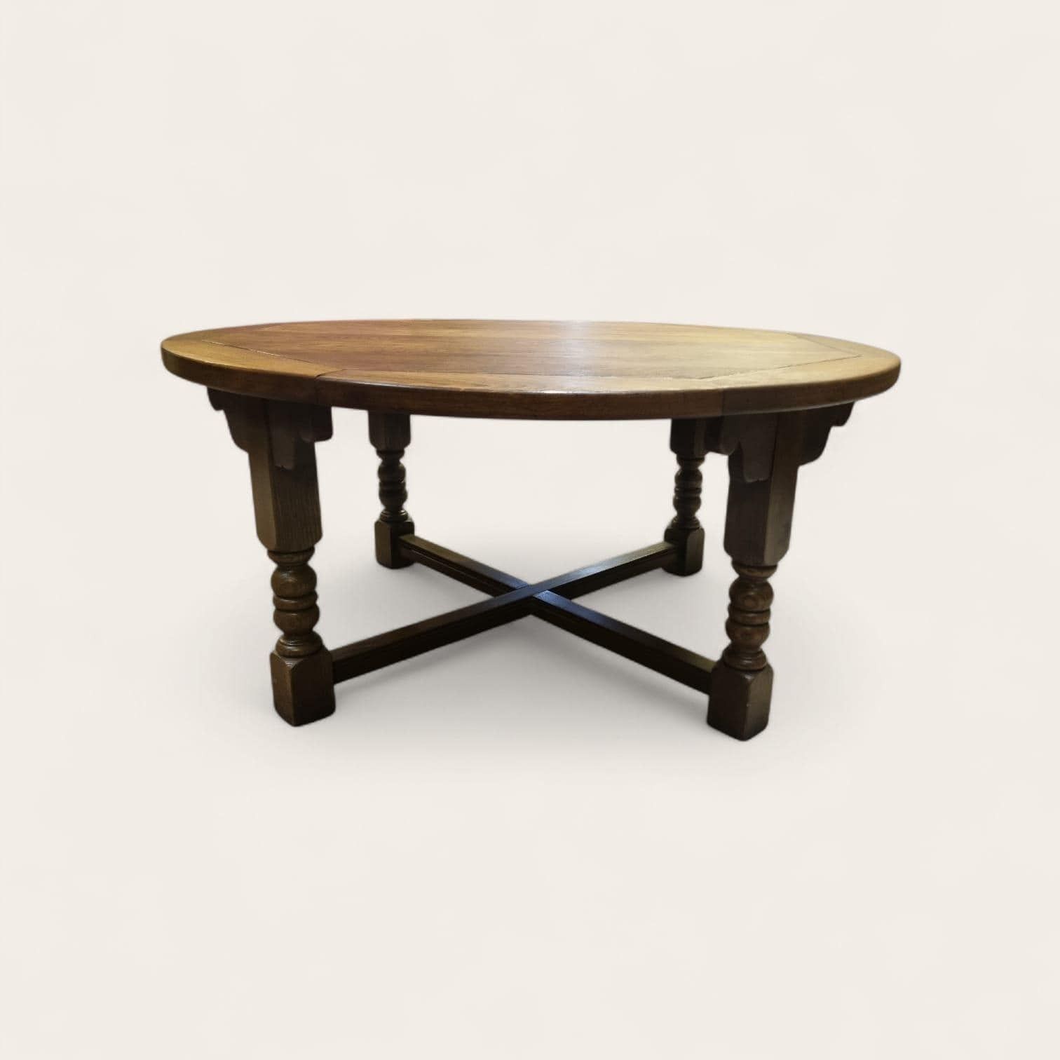 photo for sale Vintage Old Charm Wood Brothers Large Coffee Table / Light Oak / C.1970s / Free Delivery