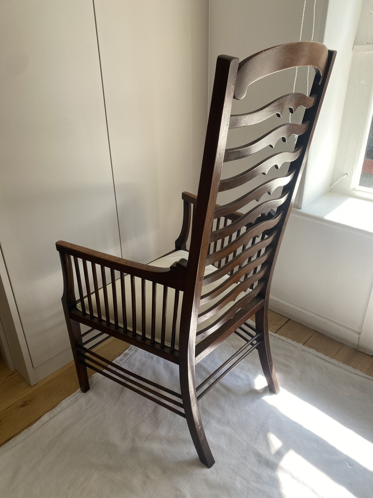 Edwardian Inlaid Mahogany Armchair photo for sale