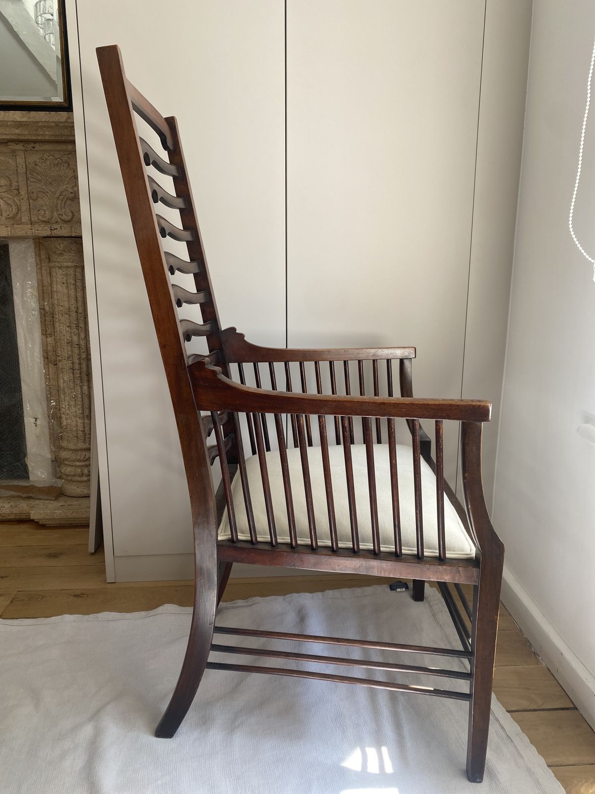 Edwardian Inlaid Mahogany Armchair photo Furniture