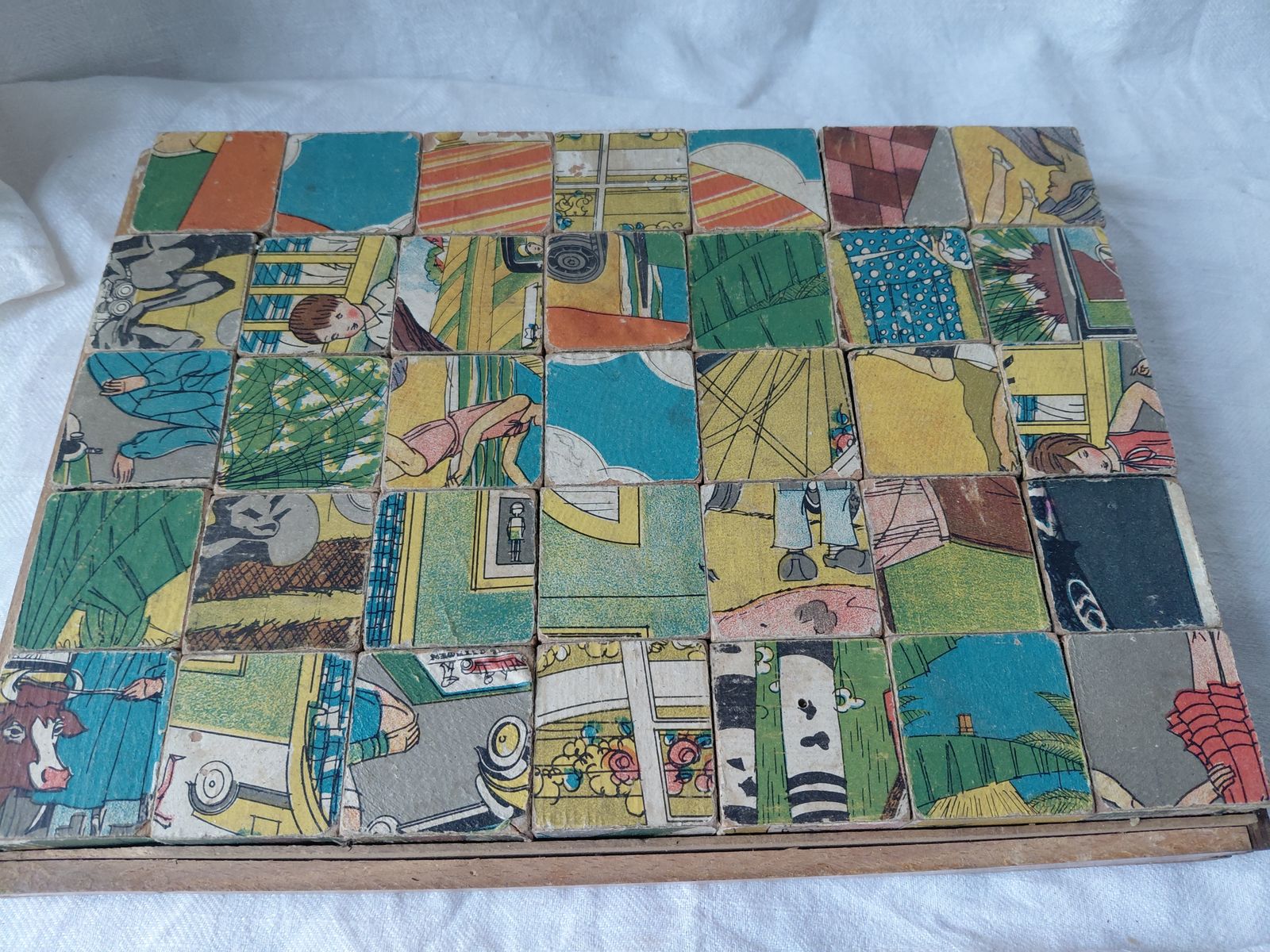 Citreon Automobiles Cube Set France C.1920s Box *Rare* photo Home Decor