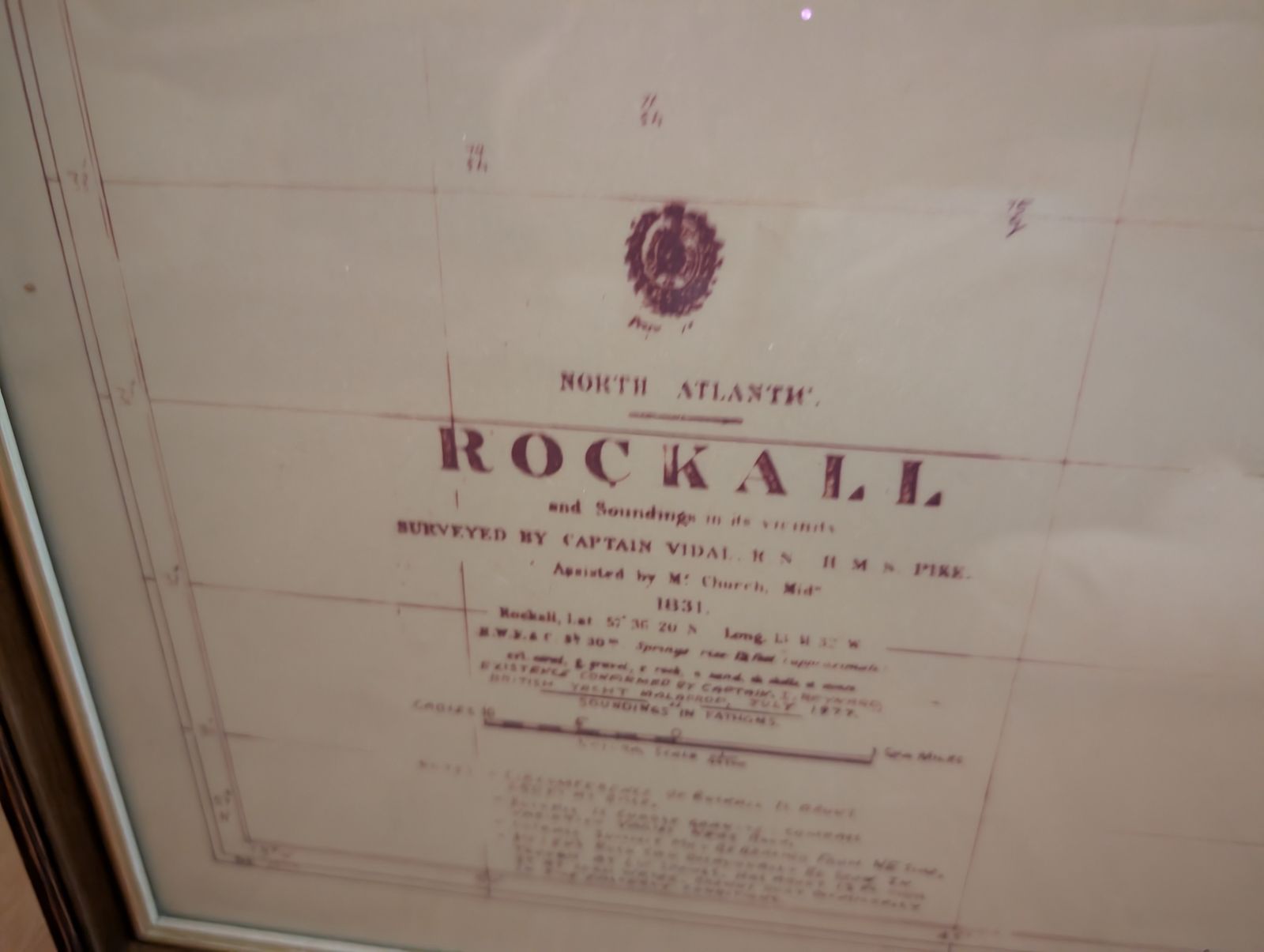 Vintage Navigational Chart Of Rockall 1970s 70s Nautical Wall Art Shipping Forecast photo buy