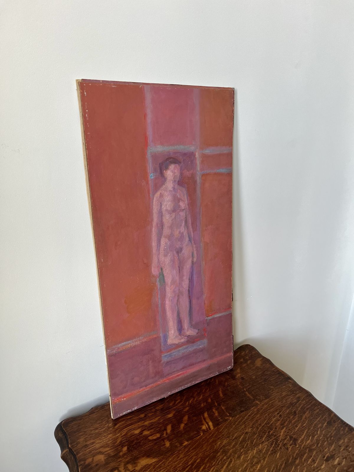 Nude Figure. Oil Painting On Board. Mid 20th Century, Signed And Dated 1974 photo 325.0