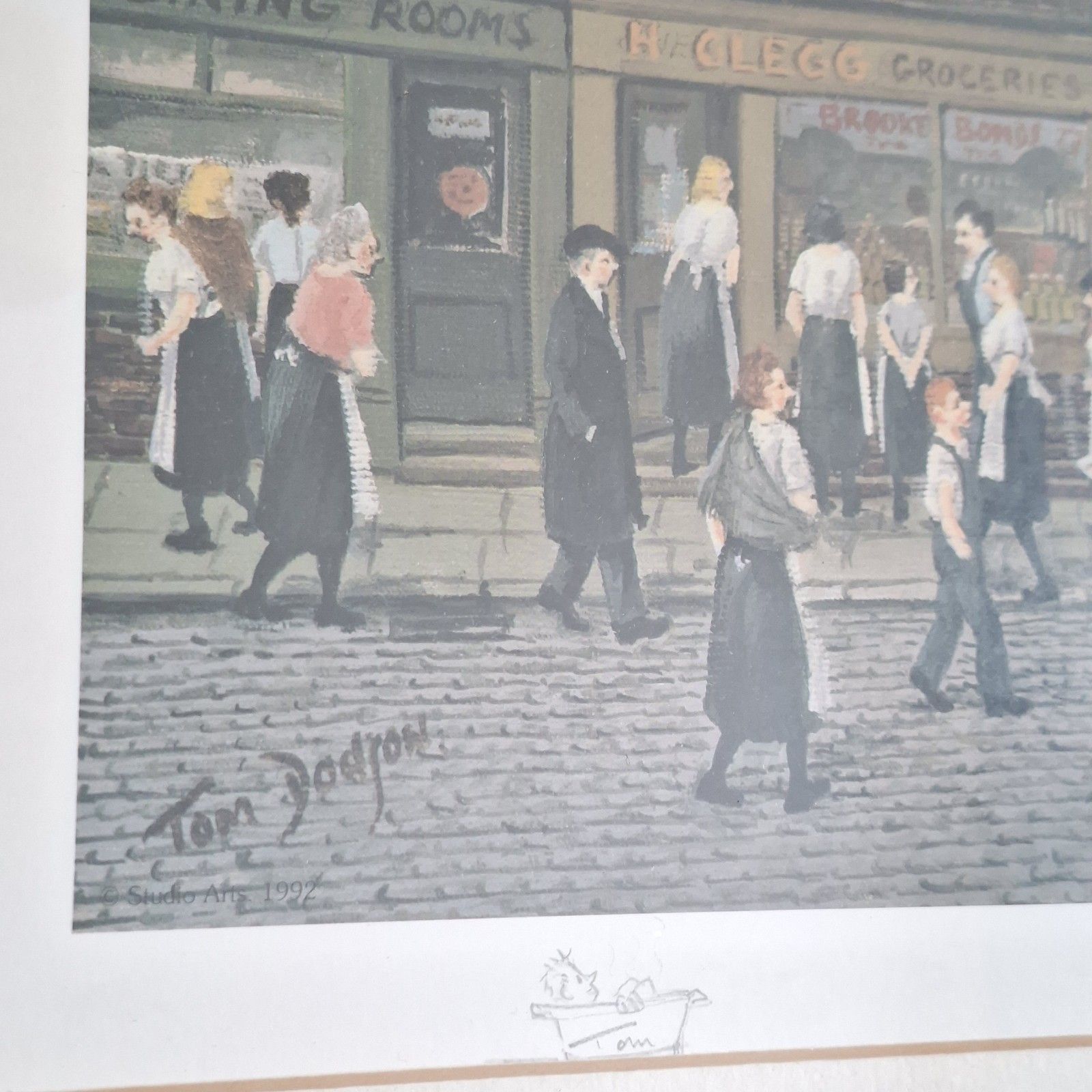 Tom Dodson Limited Edition Print Manchester Artist Dinner Time At The Mill photo furniture