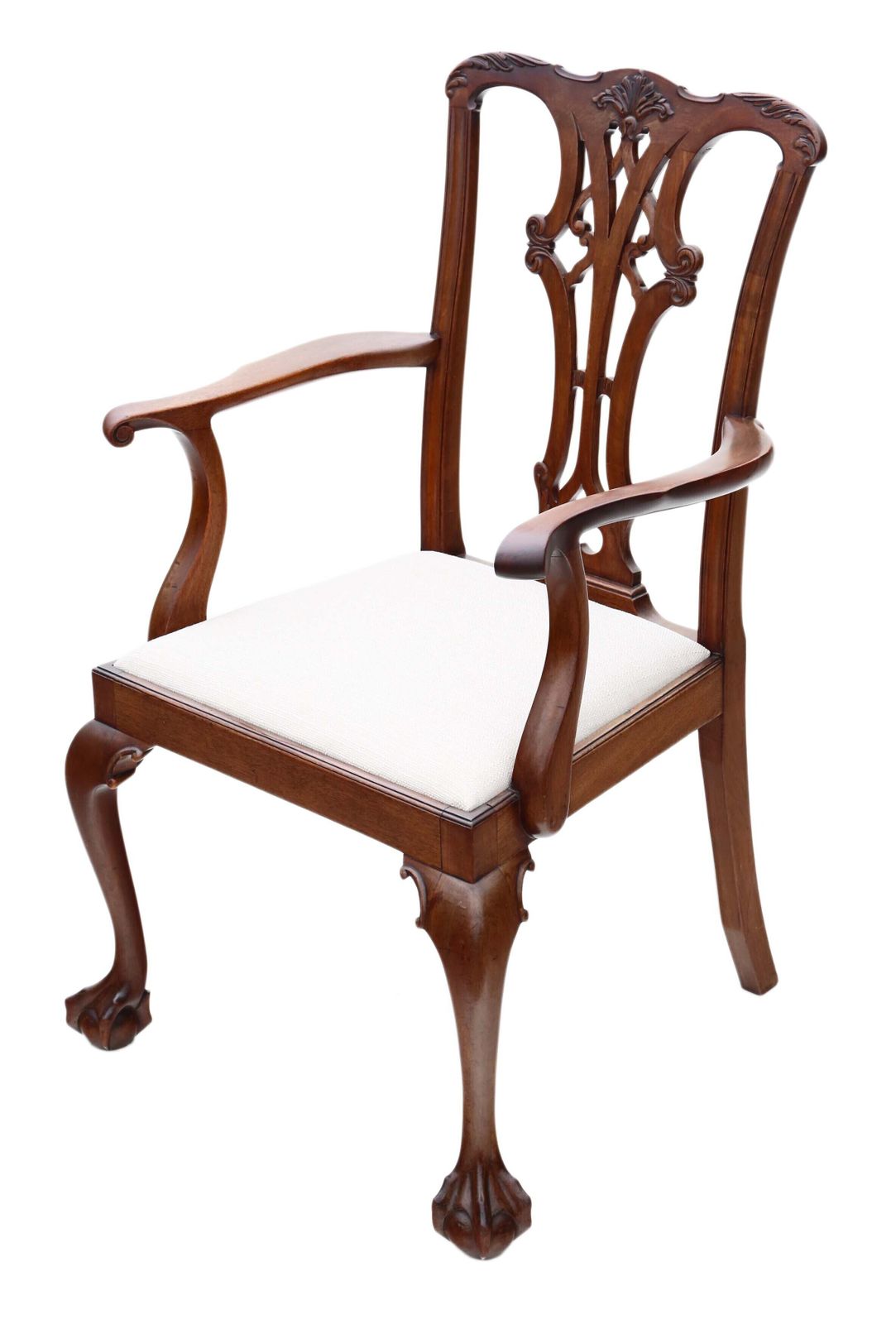 photo furniture Antique C.1910 Georgian Revival Mahogany Dining Chairs: Set Of 8 (6+2)