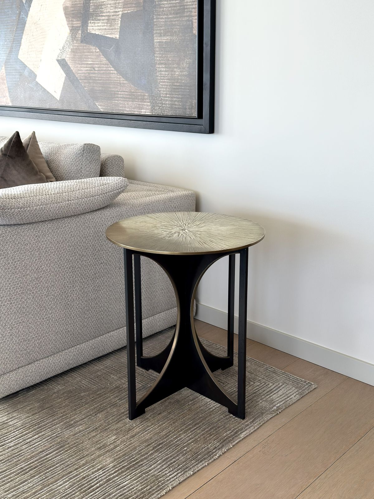 Catalina Bronze And Milled Steel Side Table By Tuell & Reynolds, 2016 photo 4000.0