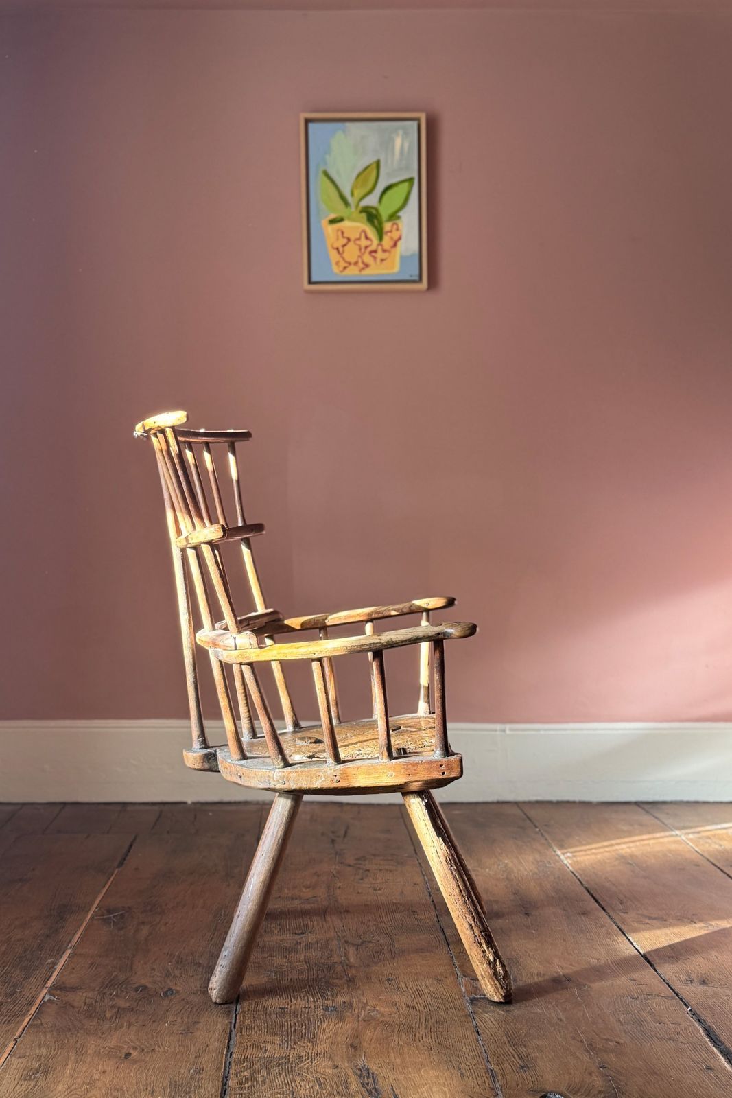 A Rare 18th Century Triple Comb Back Stick Chair photo Furniture