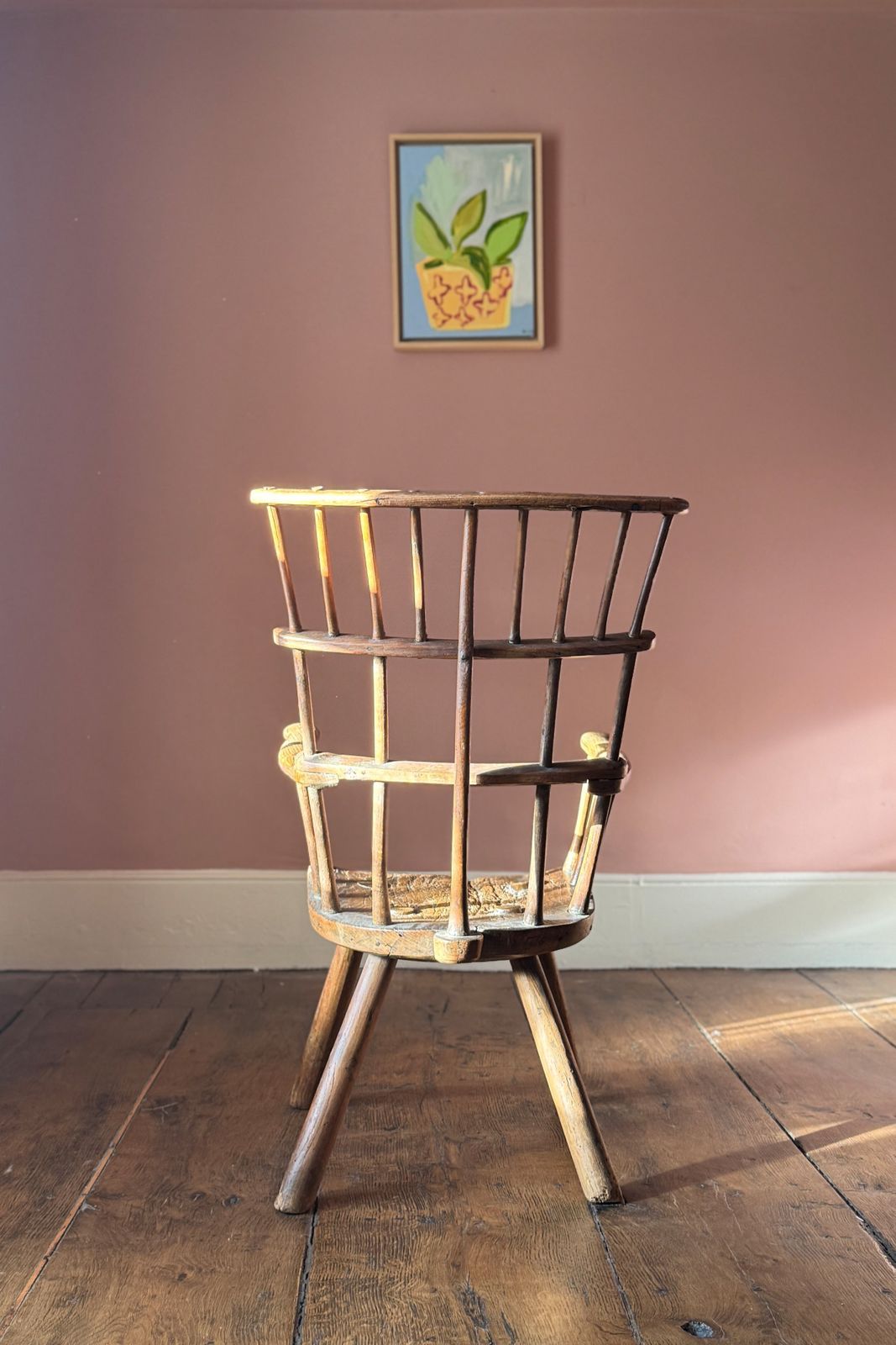 A Rare 18th Century Triple Comb Back Stick Chair photo vinterior