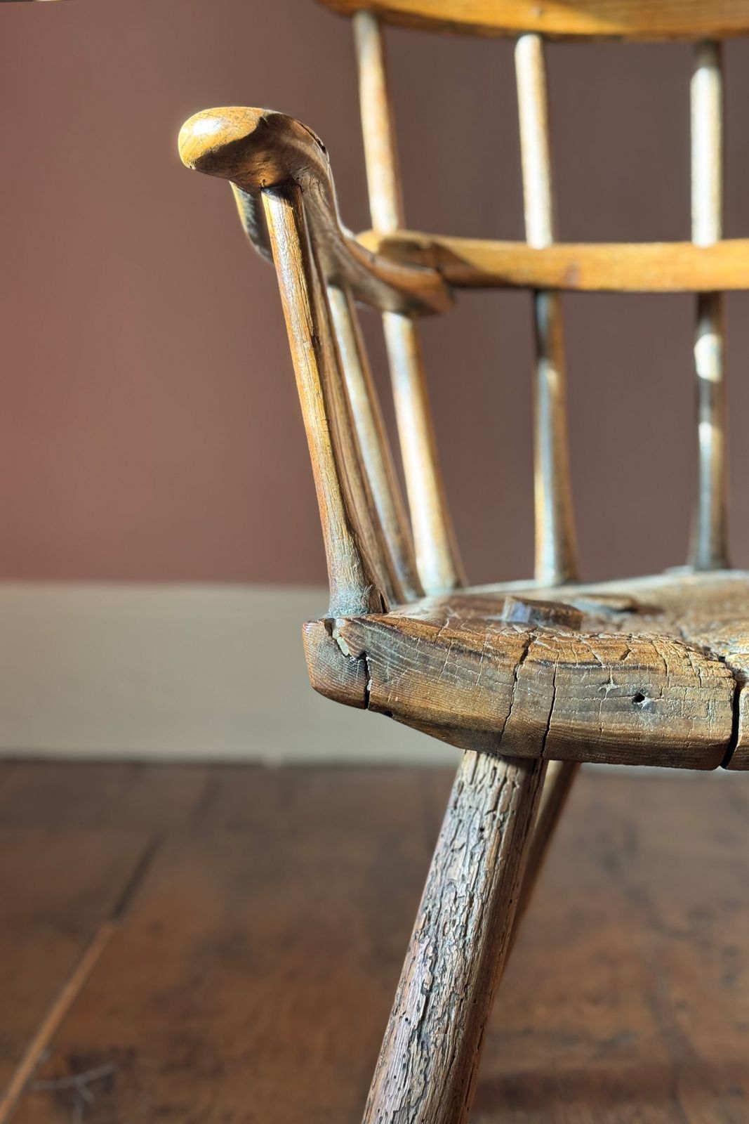 4500.0 A Rare 18th Century Triple Comb Back Stick Chair photo
