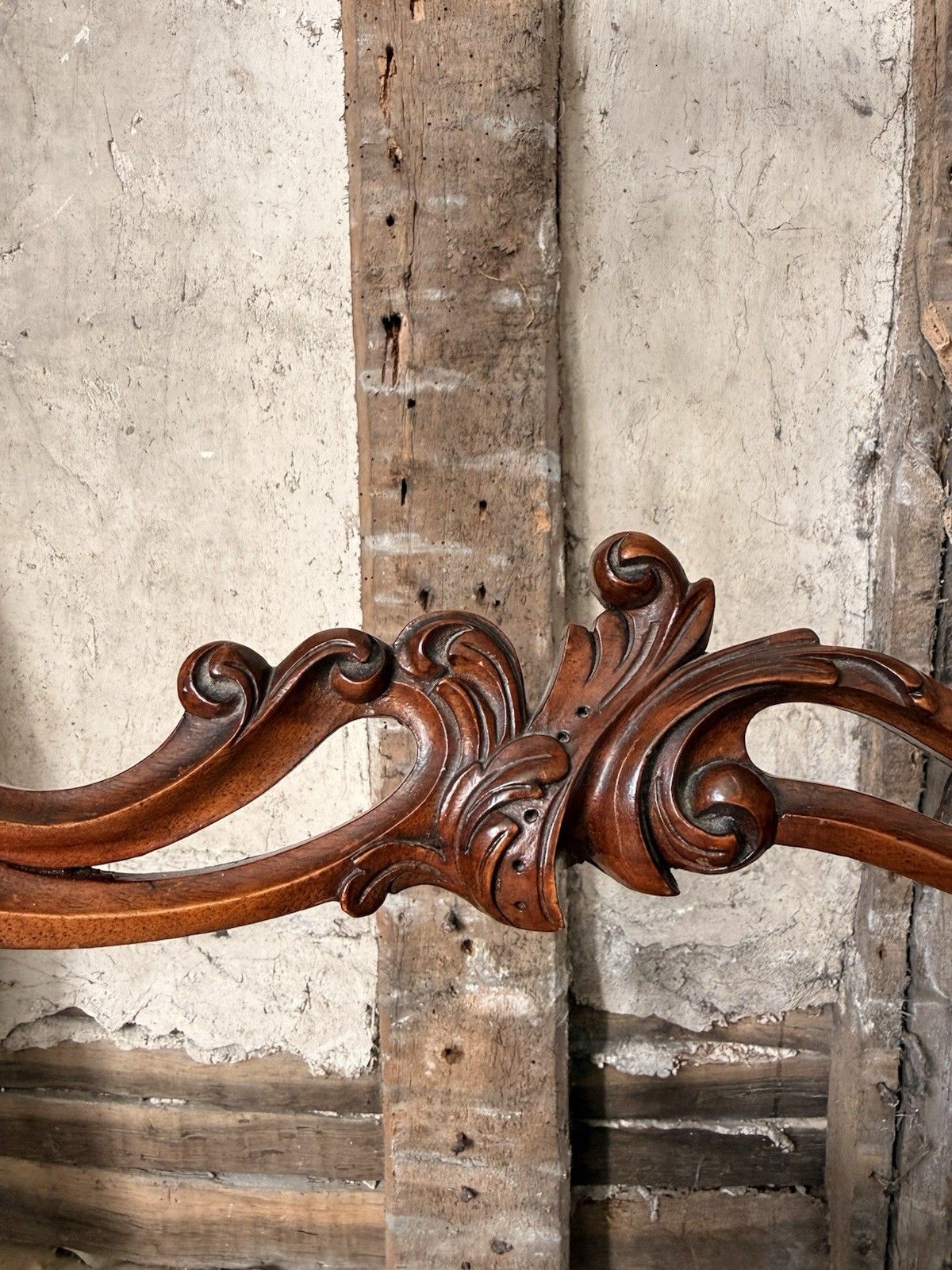 photo for sale Set 6 Antique Carved  Walnut & Biscuit Linen Louis XV French Chairs 1870 Circa