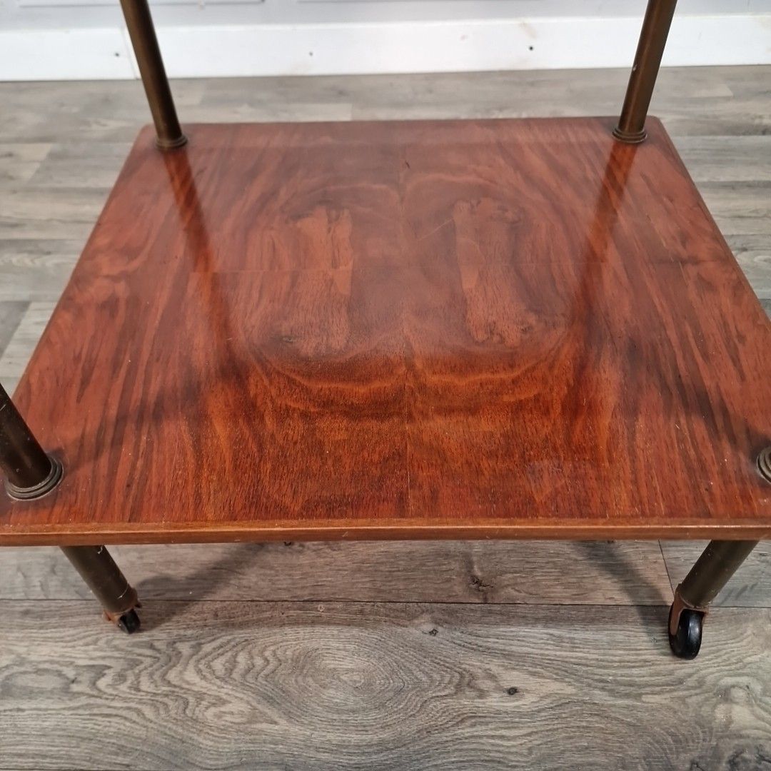 photo for sale Vintage Drinks Trolley Table Wooden Two Tier Mid Century Modern Retro Mcm