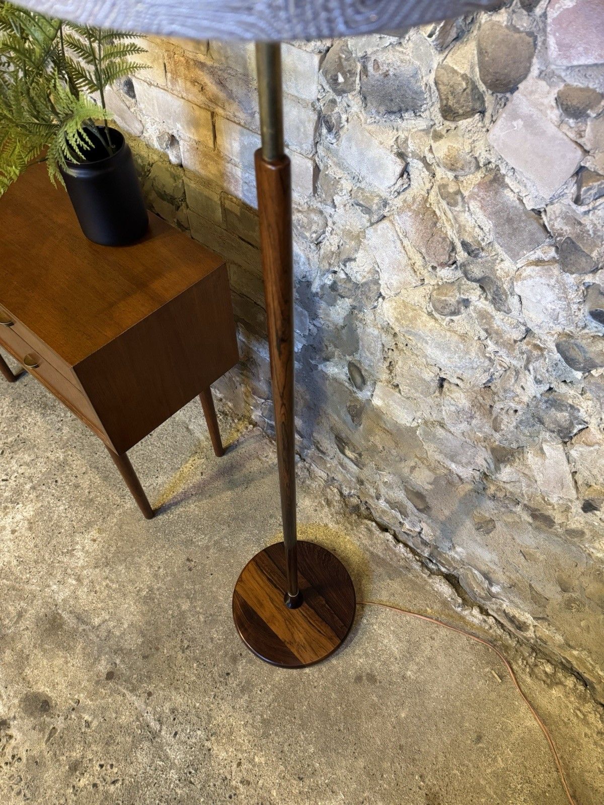 🚛 Vintage Mid Century Rosewood Danish/Scandinavian Floor Standard Lamp Retro photo Lighting