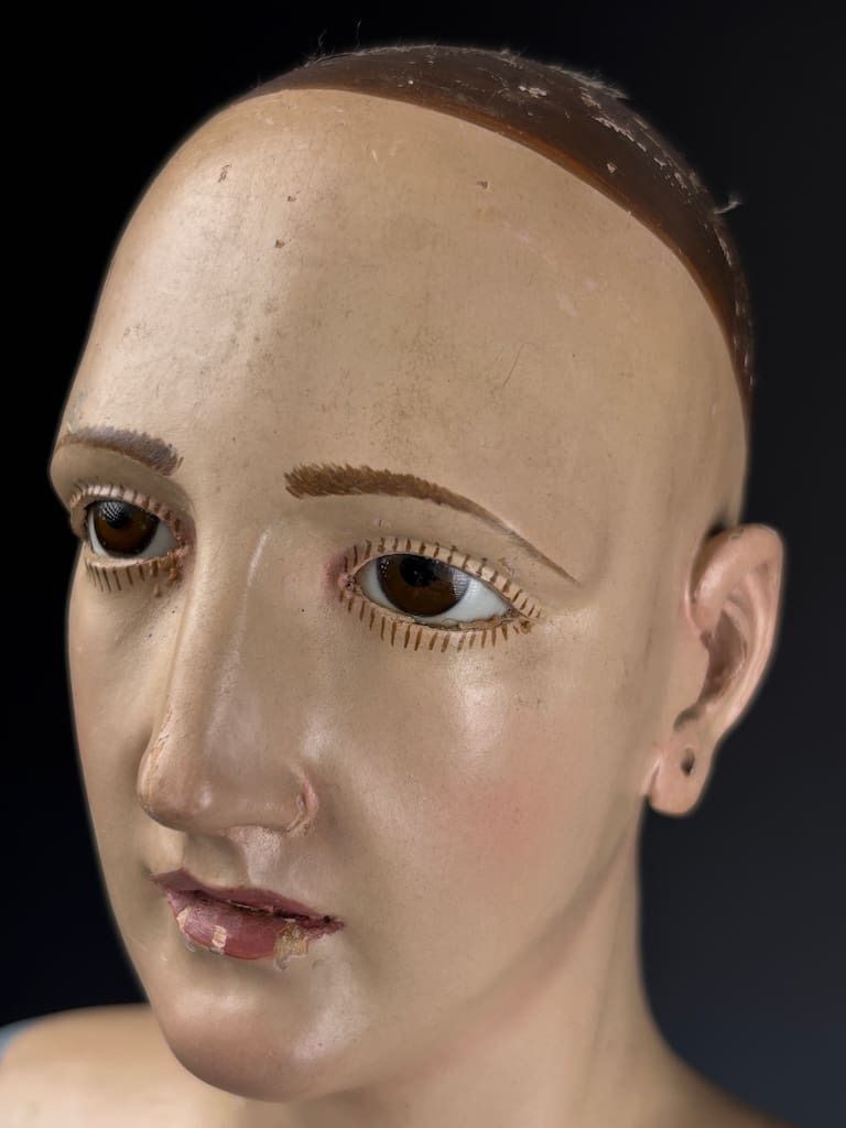 Mid 18th Century Italian Polychrome & Gesso Santos Figure (Female Saint) photo furniture