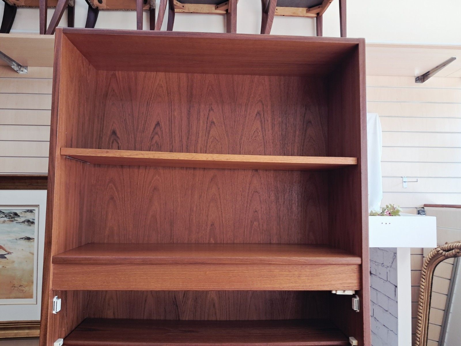 595.0 G Plan Fresco Teak Bureau Desk: Mid Century Cocktail Cabinet Workstation 1970's photo