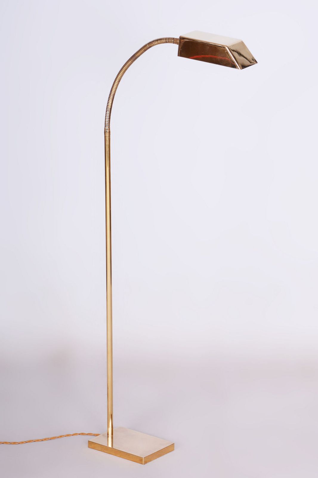 Original Mid Century Floor Lamp, Brass, Elecrical Revision, Germany, 1970s