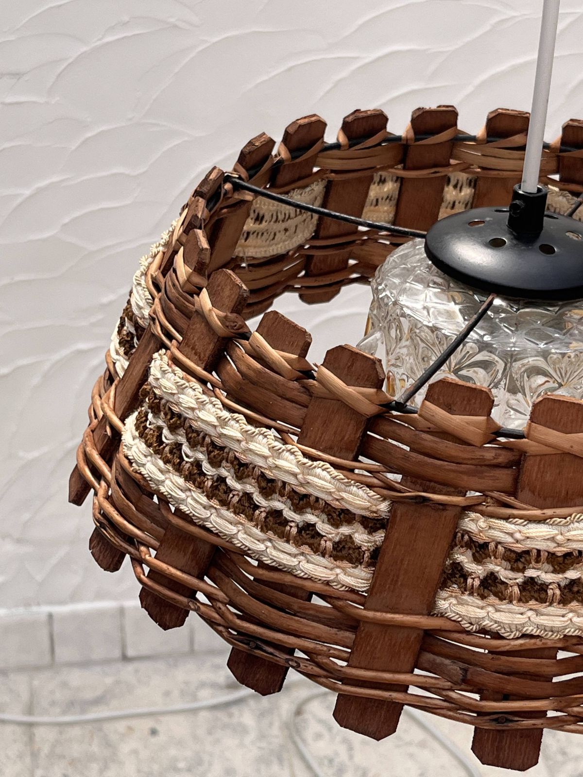 Wooden And Wicker Hanging Decoration photo buy