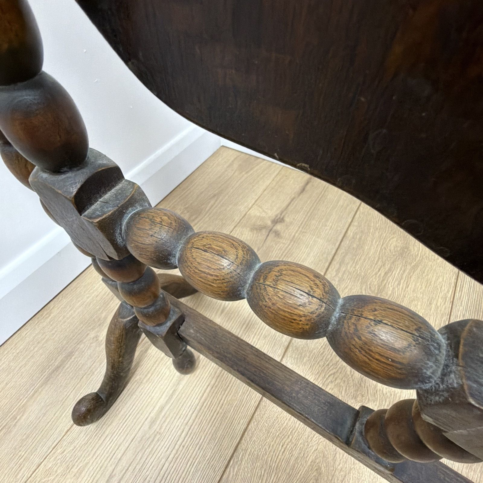 Furniture 19th Century Bobbin Legged Tilt Top Table photo