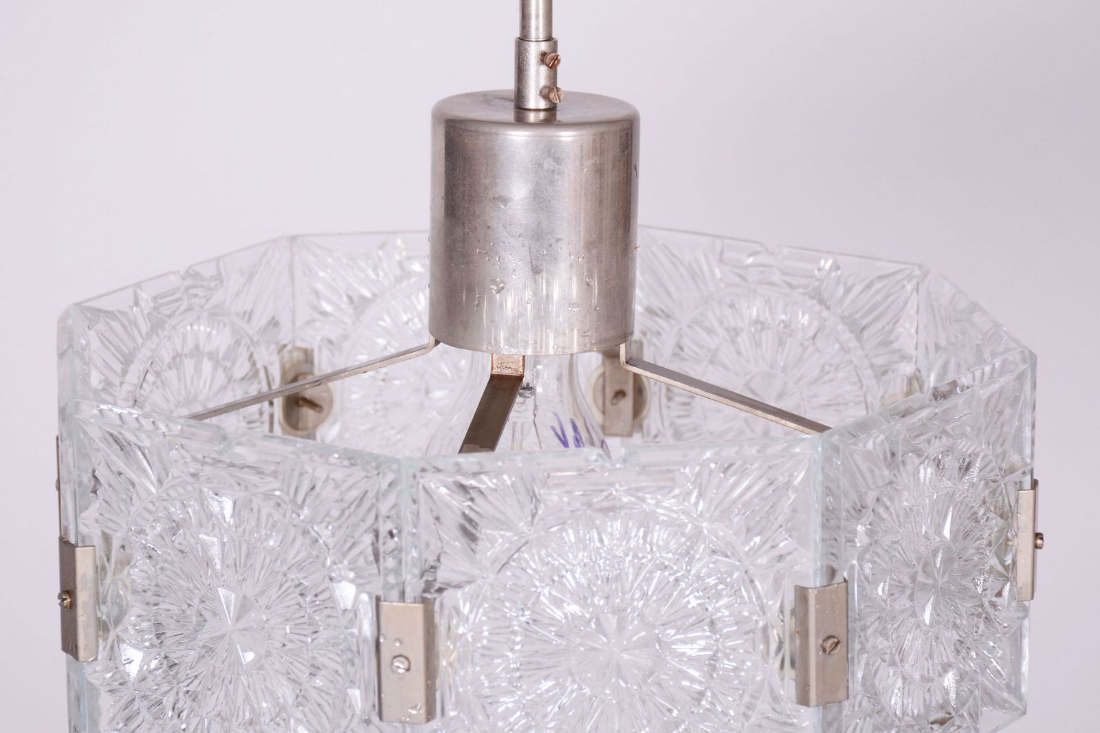 Restored Mid Century Chandelier, By J. Bejvl For Kamenický šenov, Czech, 1960s photo Lighting