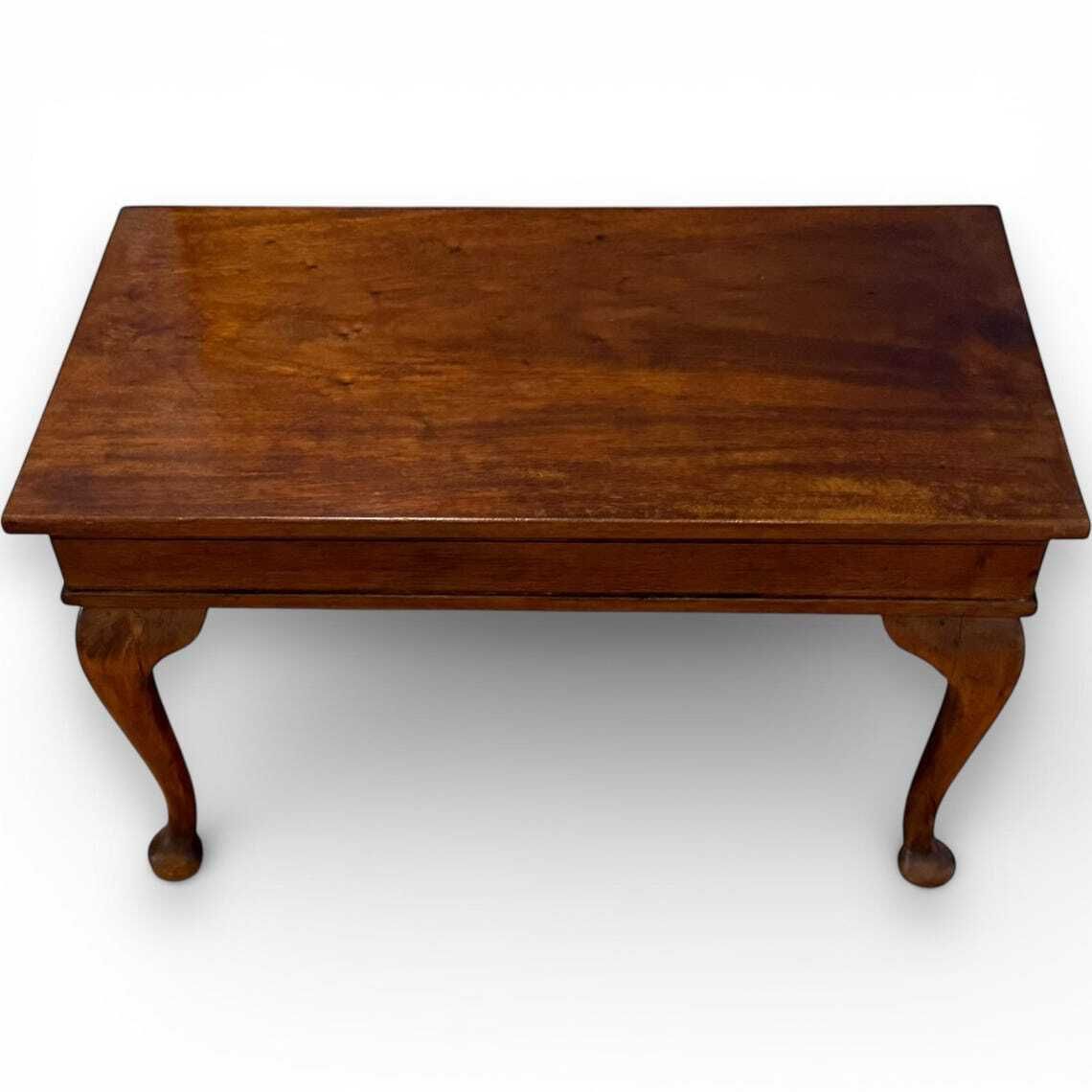 Vintage Mahogany Sewing Box Coffee Table With Hinged Storage Compartments photo 165.0