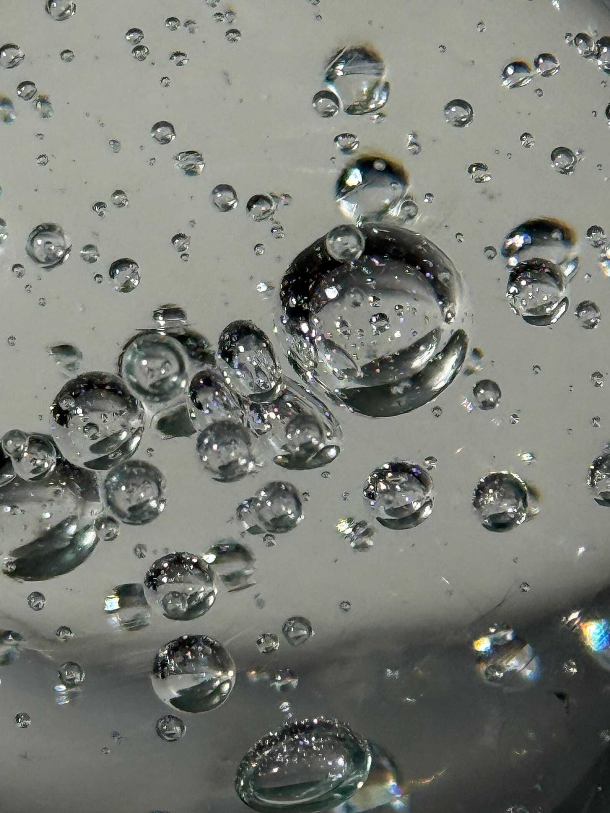 Handmade   Transparent   Paperweight / Paperweight   Trapped Air Bubbles   Large photo for sale