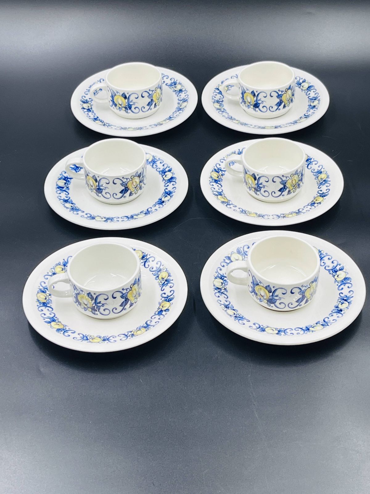 Home Decor Set Of 6 Villeroy & Boch Espresso Cups And 6 Saucers – Cadiz Pattern photo