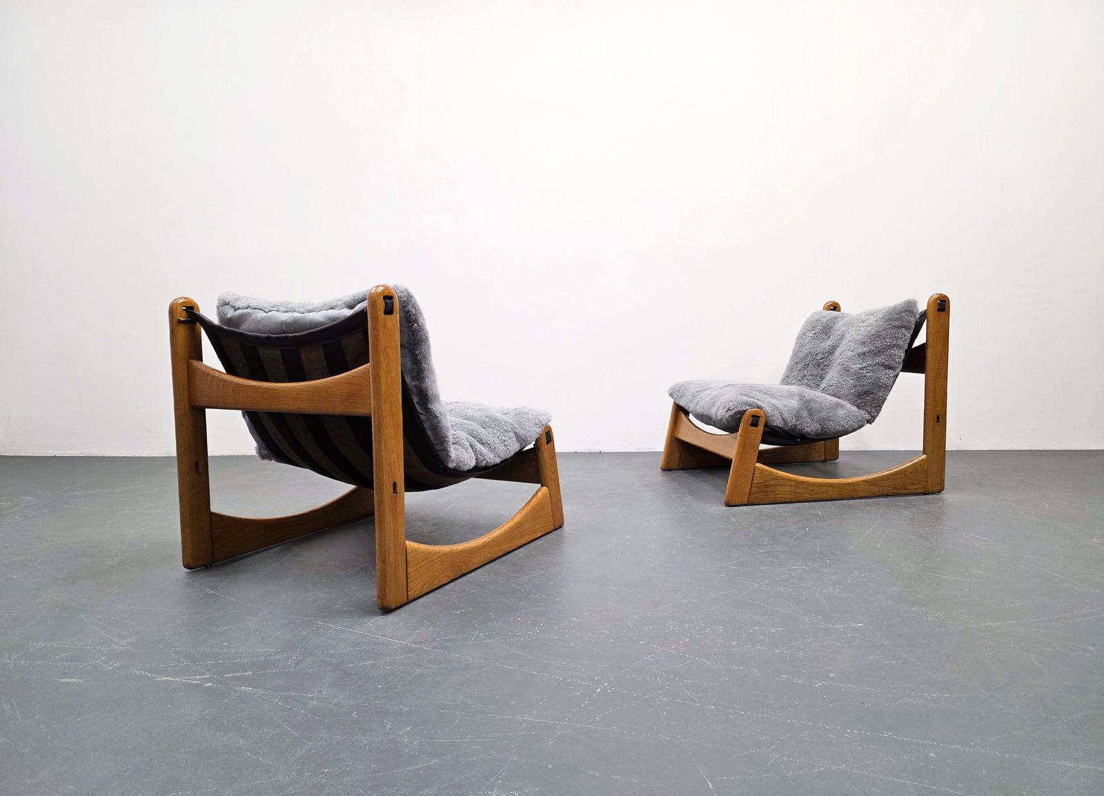Carl Straub Lounge Chair In Sheep Wool, Germany, 1970s